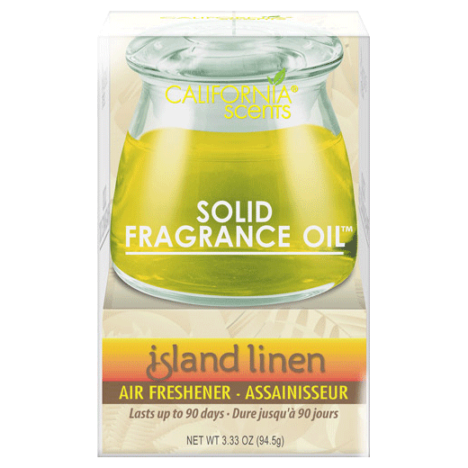 vůně California scents solid fragrance oil island linen
