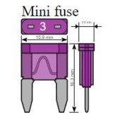 Blade ATM mini fuse 3A ACV 30.3950-03