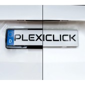 Plexiclick - license plate holder transparent - for Slovak license plates