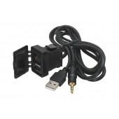 USB + JACK socket with cable