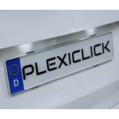 Suport pentru plăcuță de înmatriculare Plexiclick V2 Black (113 mm)