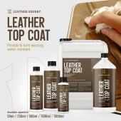 Lac din piele poliuretanică Leather Expert - Leather Top Coat (50 ml) - lucios