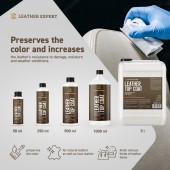 Lac din piele poliuretanică Leather Expert - Leather Top Coat (500 ml) - semi-lucioasă