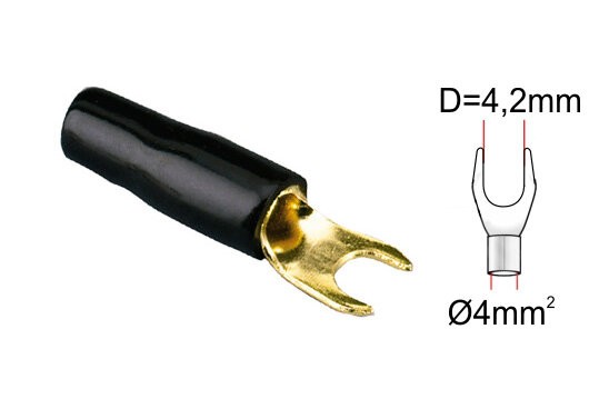 Kabelová vidlička ACV 30.4440-03 (1 ks) černá