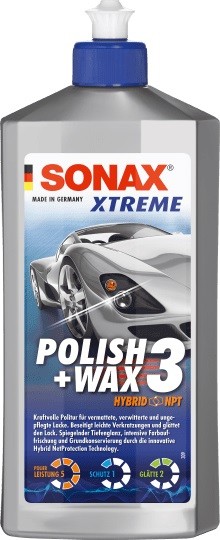 Leštěnka pro matné laky Sonax Xtreme Polish & Wax 3 Hybrid NPT - 500 ml