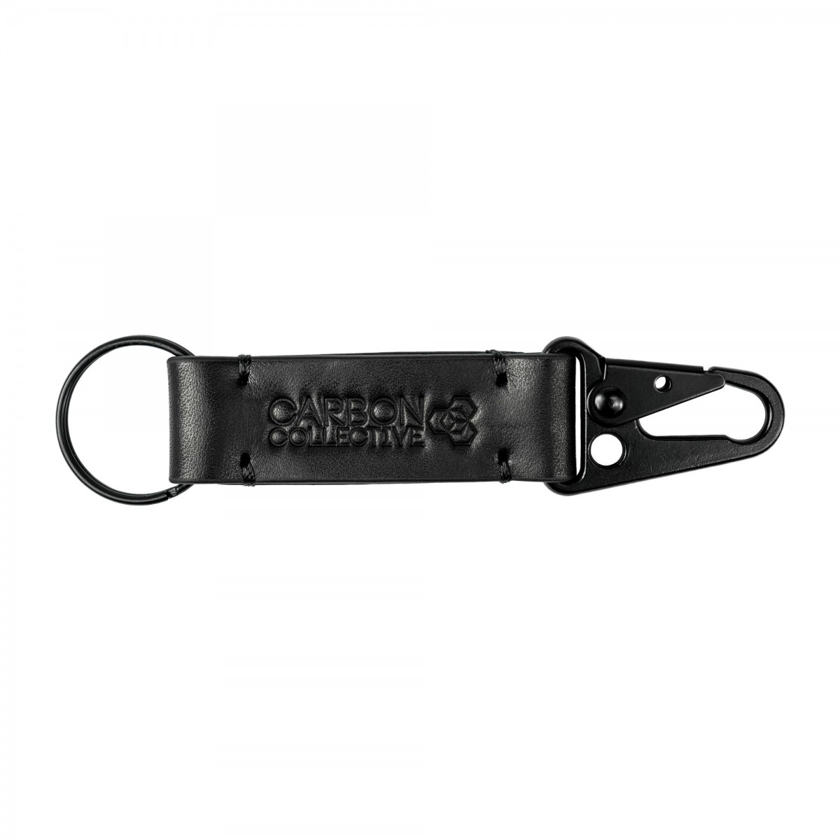 Kožený přívěšek Carbon Collective Snap Hook Leather Key Chain - Black