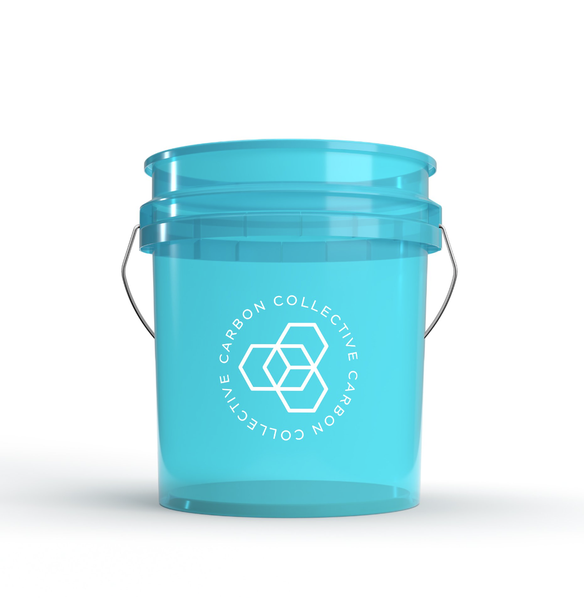 Kbelík Carbon Collective 13L Detailing Wheel Bucket - Clear Teal