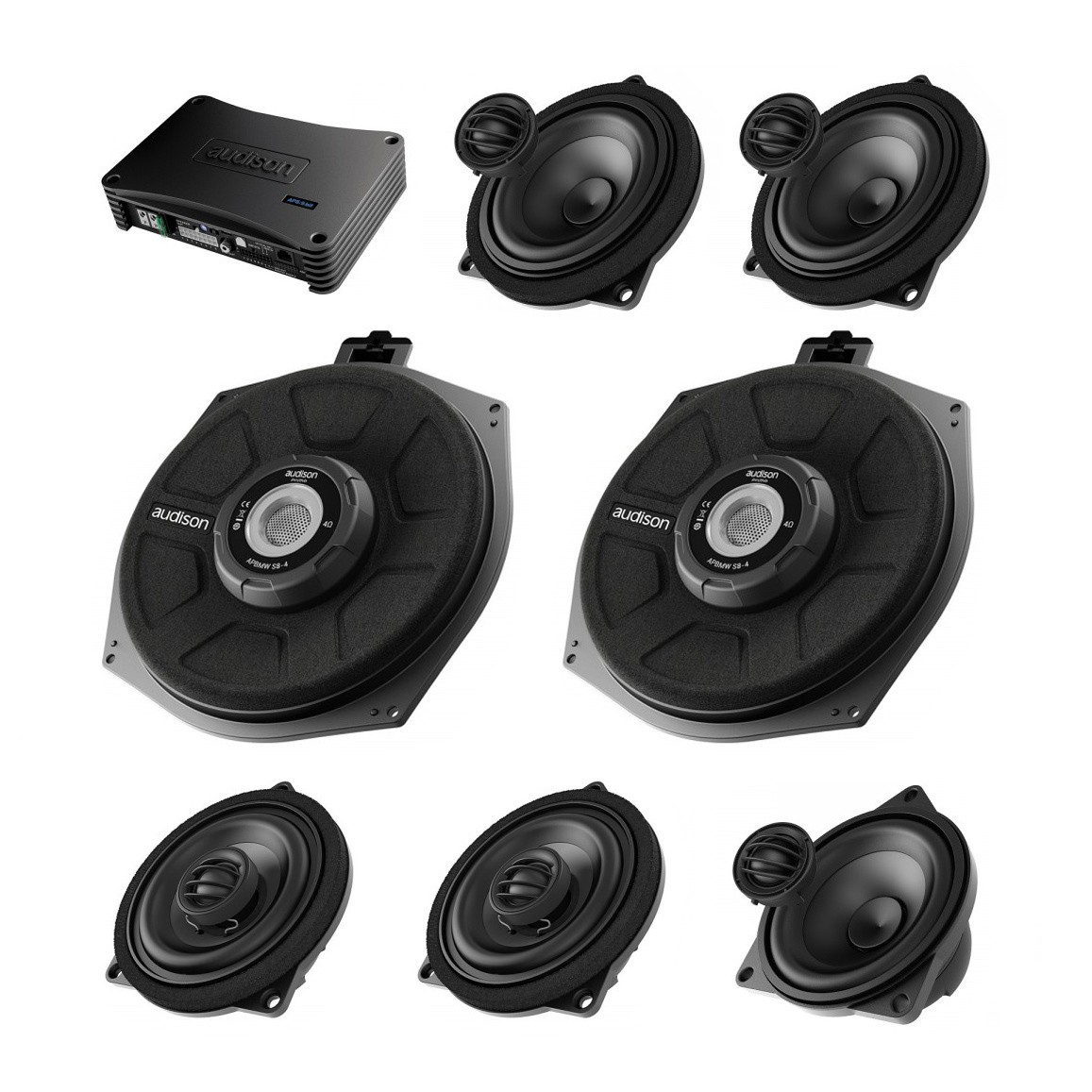 Kompletní ozvučení Audison s DSP procesorem do BMW 4 (F32, F33, F82, F83) s výbavou Hi-Fi Sound System
