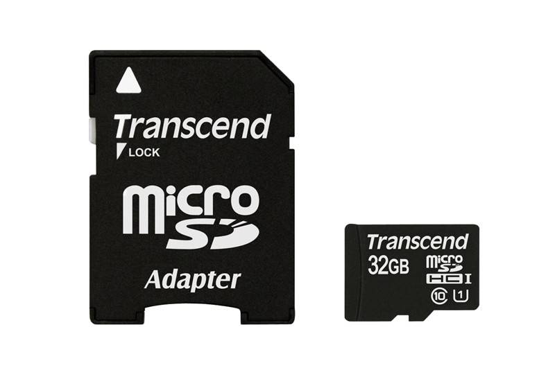 Paměťová karta Transcend 32GB + adaptér SD