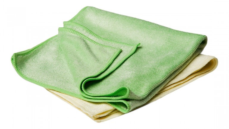 Sada mikrovláknových utěrek Flexipads Yellow & Green Buffing Towels (set) 40x40