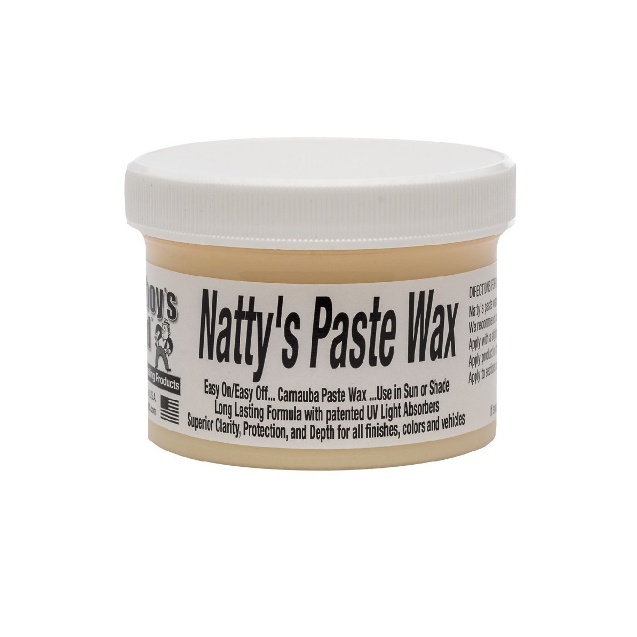 Karnaubský vosk pro světlé barvy Poorboy's Natty's Paste Wax White (227 g)