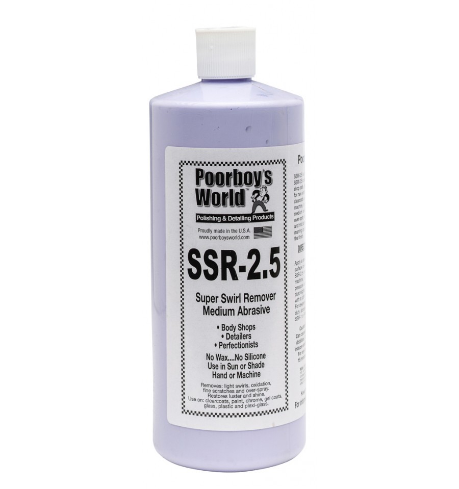 Středně silná lešticí pasta Poorboy's SSR 2.5 Medium Super Swirl Remover (946 ml)