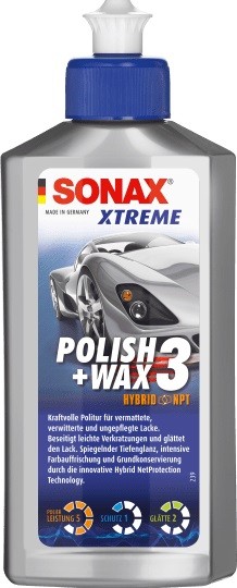 Leštěnka pro matné laky Sonax Xtreme Polish & Wax 3 Hybrid NPT - 250 ml