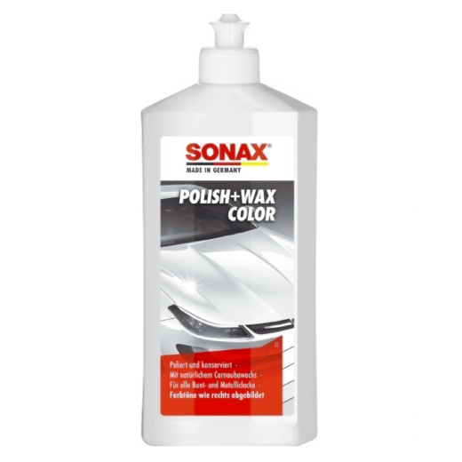 Leštěnka s voskem na bílé barvy Sonax Polish+Wax Color Weiß (500 ml)