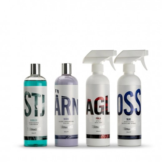 Set of car cosmetics for brightening the Stjärnagloss Core Four Kit 4x500 ml