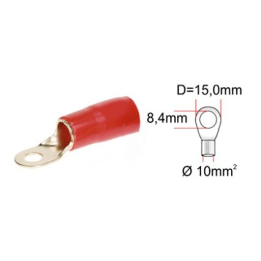 Cable eye ACV 30.4700-12 (1 pc) red