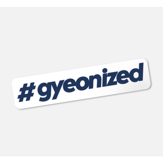 Samolepka Gyeon Sticker #gyeonized navy blue