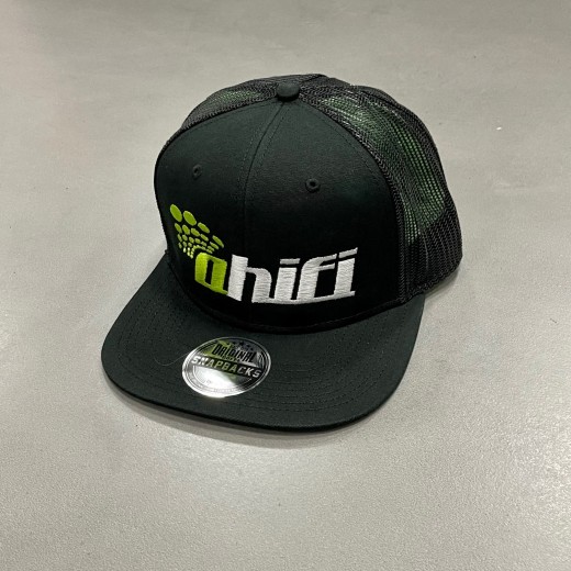 Snapback s velkým logem Ahifi (černá)