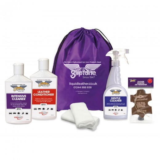Gliptone Liquid Leather - Kit de curățare și condiție a pielii