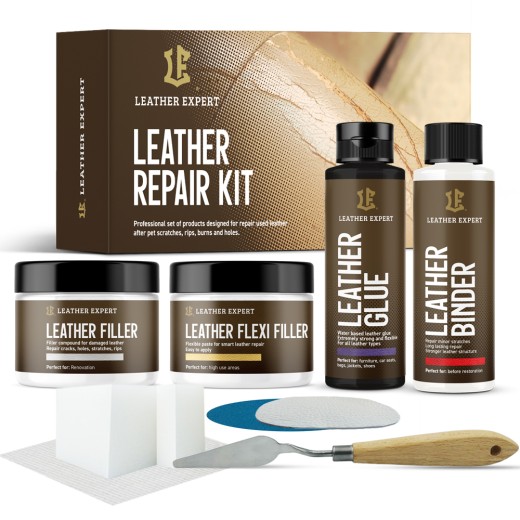 Set pentru reparatii piele Leather Expert - Kit de reparatii