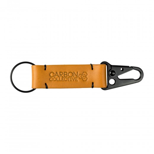 Carbon Collective Snap Hook Leather Key Chain - Tan