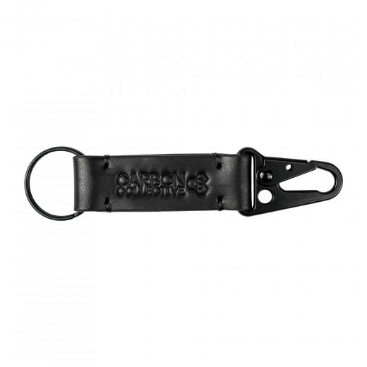 Kožený přívěšek Carbon Collective Snap Hook Leather Key Chain - Black