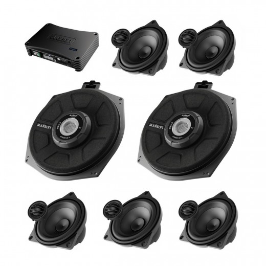 Complete Audison sound system with DSP processor for BMW 5 (E60, E61) with Hi-Fi Sound System