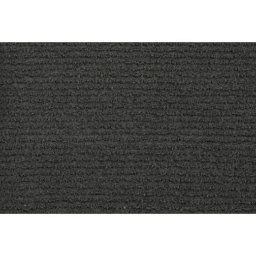Mecatron 374042 ribbed black upholstery fabric