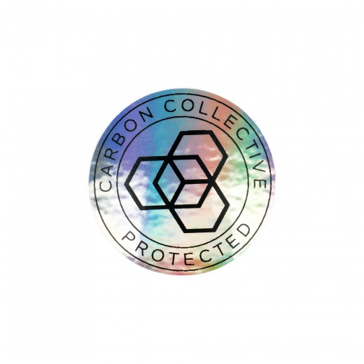 Sticker Carbon Collective Oil Slick Protected Seal 40 mm