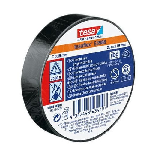 Izolační páska Tesa 53988 PVC 15/10 černá