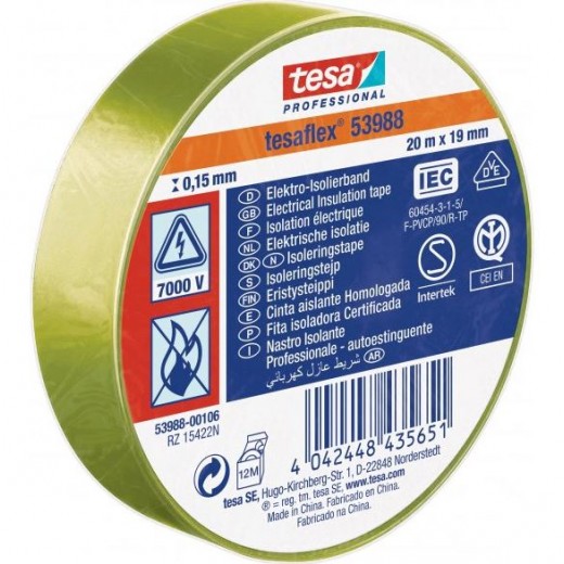 Izolační páska Tesa 53988 PVC 19/20 žlutá