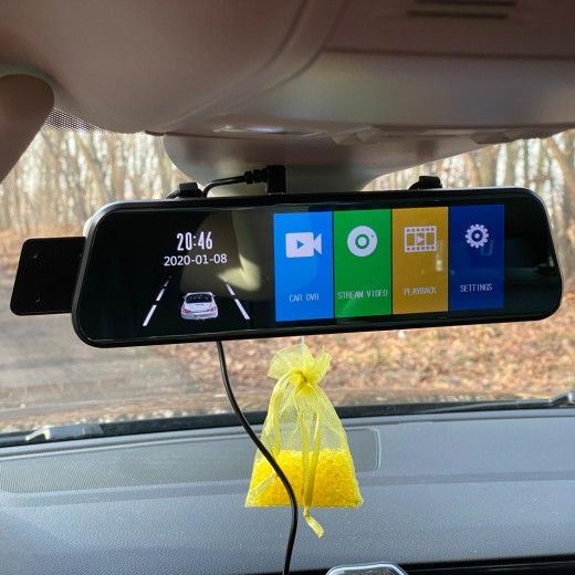 ДУАЛНА FULL HD камера, интегрирана в огледало с 9,66