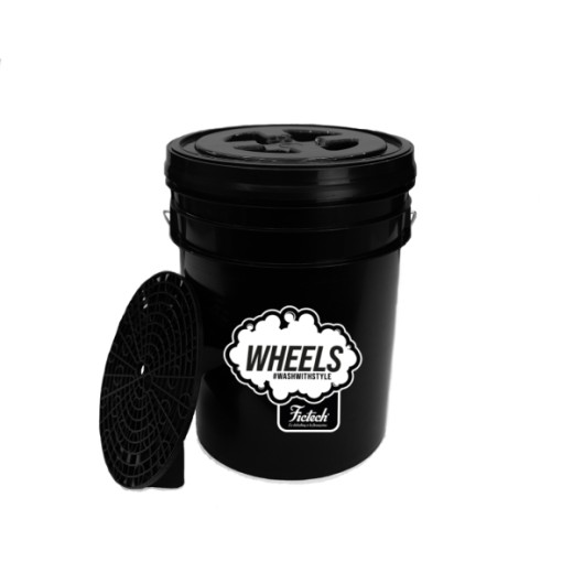 Set of 3 detailing buckets Fictech Bucket Wash & Rinse & Wheel