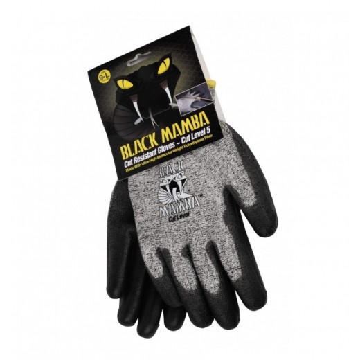 Rukavice proti pořezání rukou Black Mamba Cut Resistant M