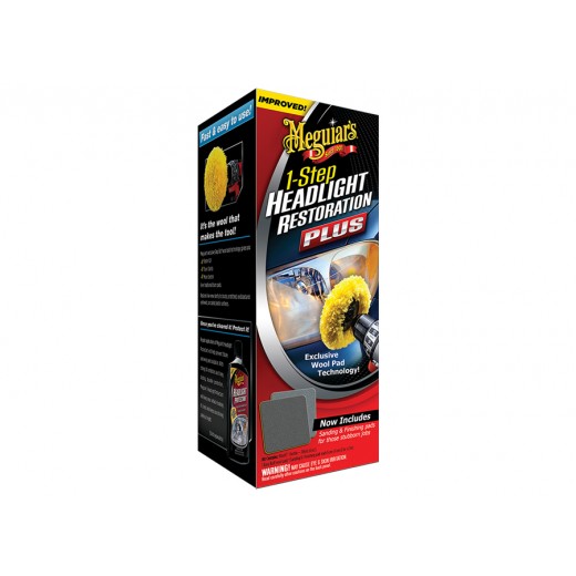 Комплект за възстановяване на фаровите стъкла Meguiars 1-Step Headlight Restoration Plus