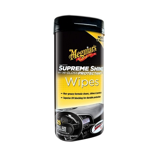 MEGUIARS SUPREME SHINE VINYL & HIGLOSS WIPES UBROUSKY 25ks