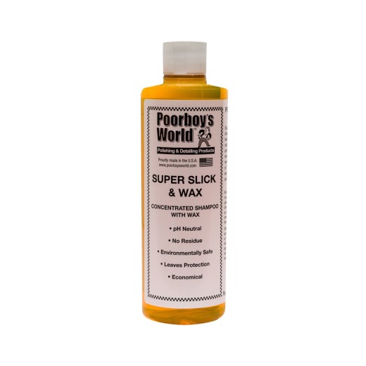 Șampon auto Poorboy's Super Slick & Wax (473 ml)