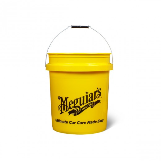 An empty bucket of Meguiar's