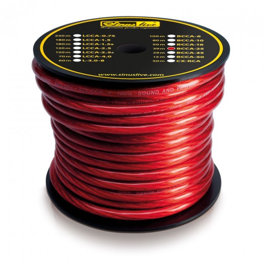Power cable Sinus Live B-CCA-50 red