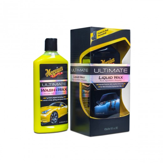 Meguiar's Ultimate Wash & Wax Kit is a basic set of car cosmetics for washing and protecting the paint