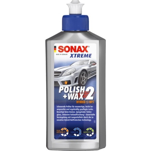 Polish cu ceară Sonax Xtreme Polish & Wax 2 Hybrid NPT - 250 ml
