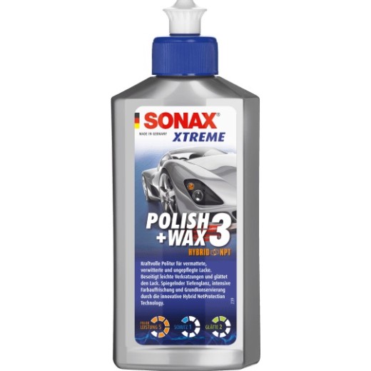 Leštěnka pro matné laky Sonax Xtreme Polish & Wax 3 Hybrid NPT - 250 ml