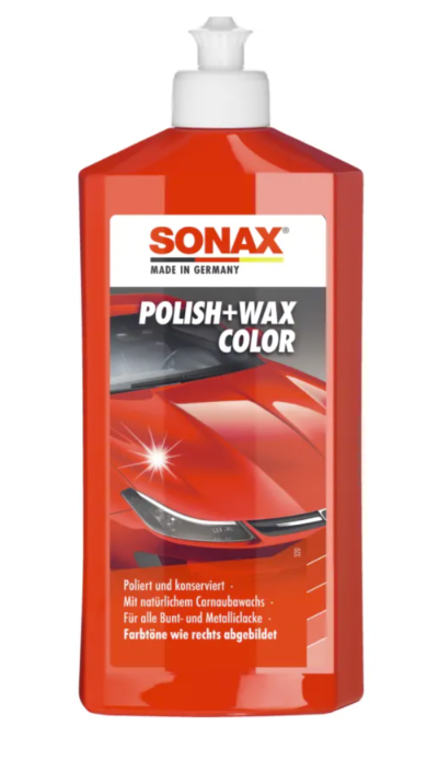 Leštěnka s voskem na červené barvy Sonax Polish+Wax Color Rot (500 ml)