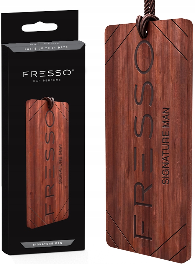 Závěsná vůně ve dřevě Fresso Signature Man Wooden Hanger