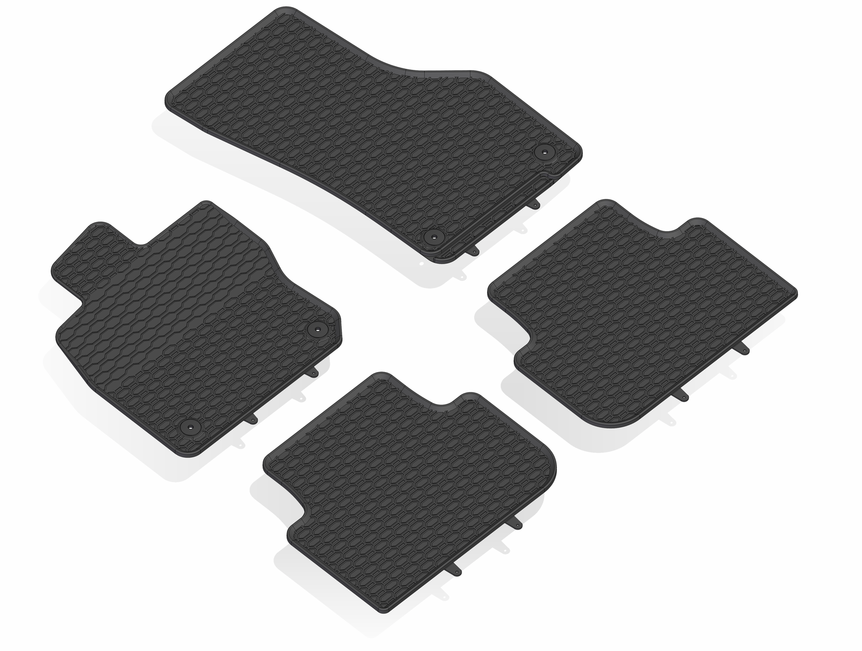 Gumové autokoberce Geyer & Hosaja pro Volkswagen Golf VIII (5H) e-TSI MHEV Mildhybrid (2020 -> 2024)