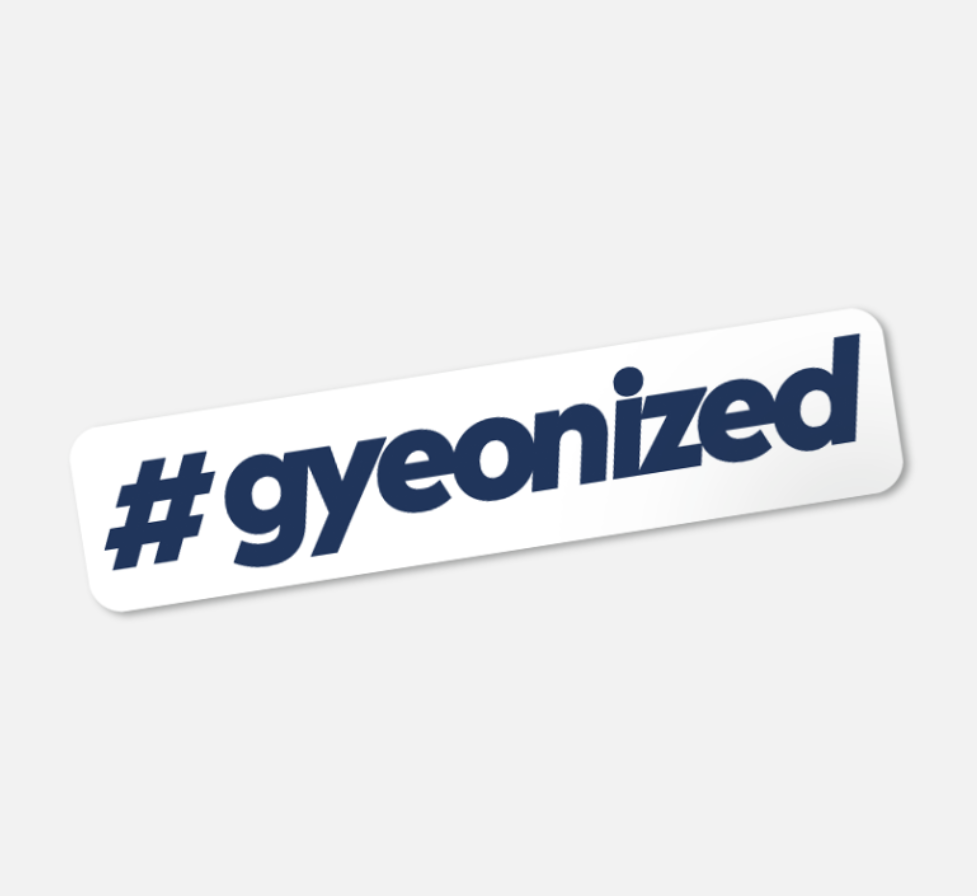 Samolepka Gyeon Sticker #gyeonized navy blue