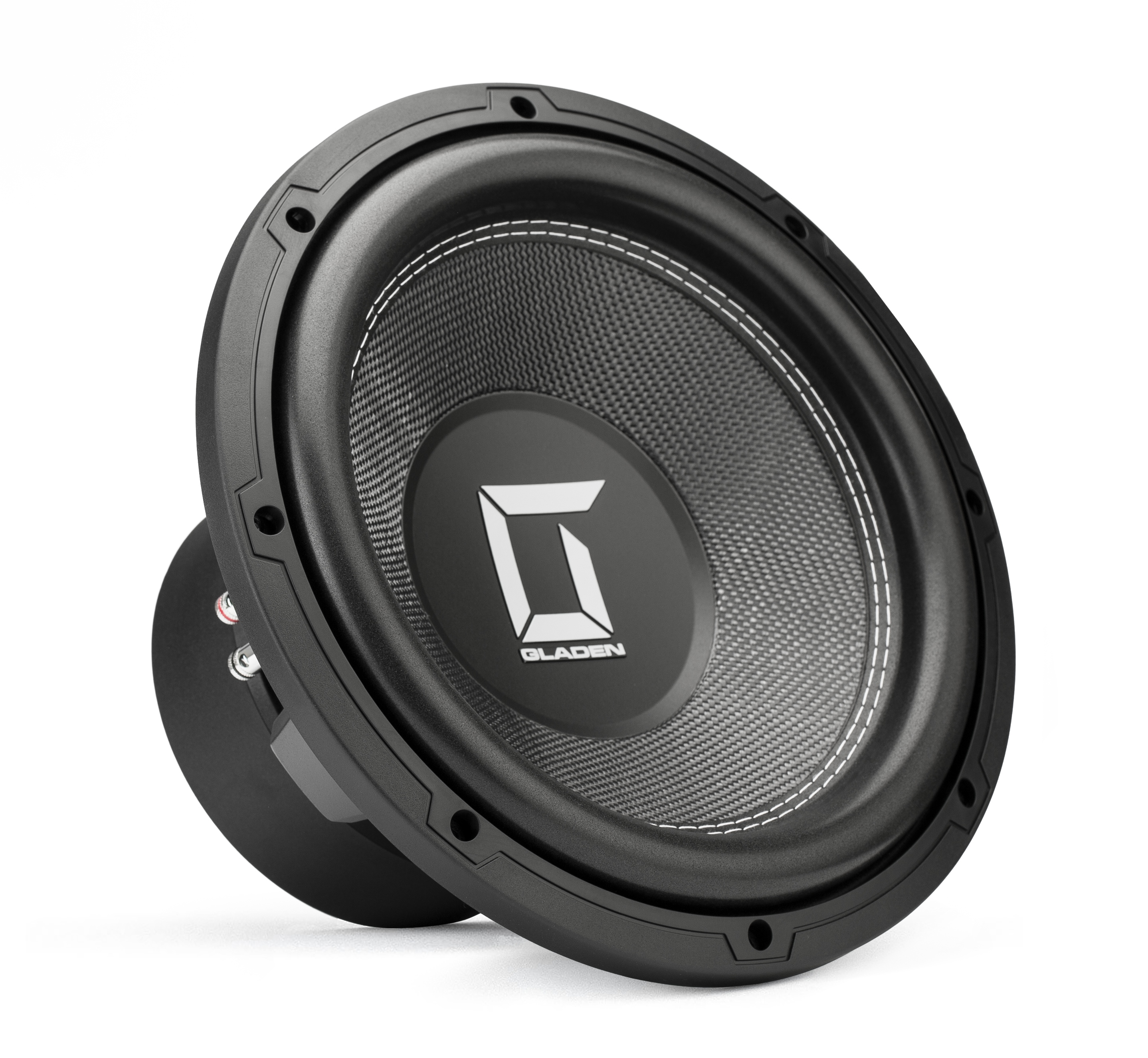Subwoofer Gladen SSWX12 v černé barvě, přední pohled