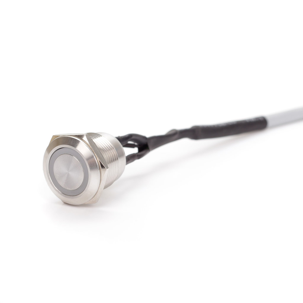 Spínač impulsní s LED podsvícením, zelený, 19mm SW IMP