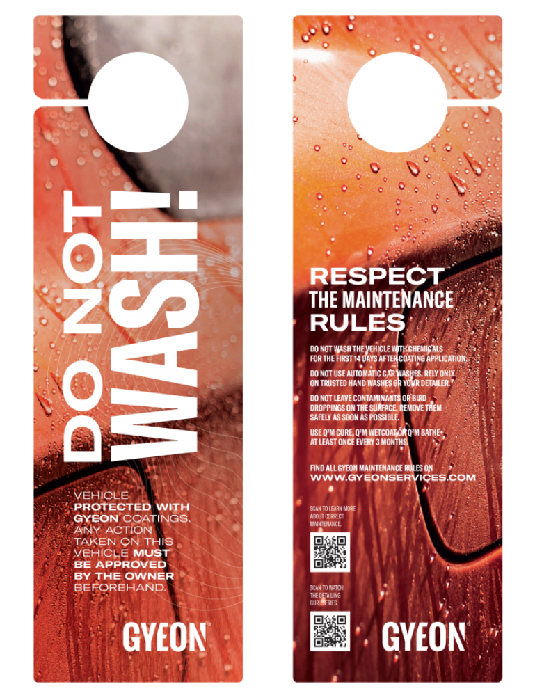 Visací upozornění Gyeon Hanger Red