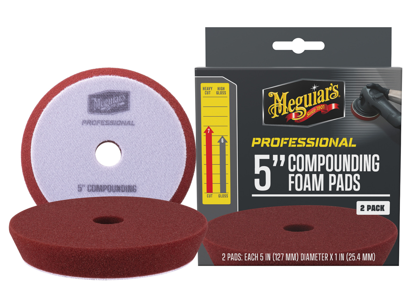 Pěnové korekční kotouče Meguiar's Professional Compound Foam Pad 5" (2 Pack)